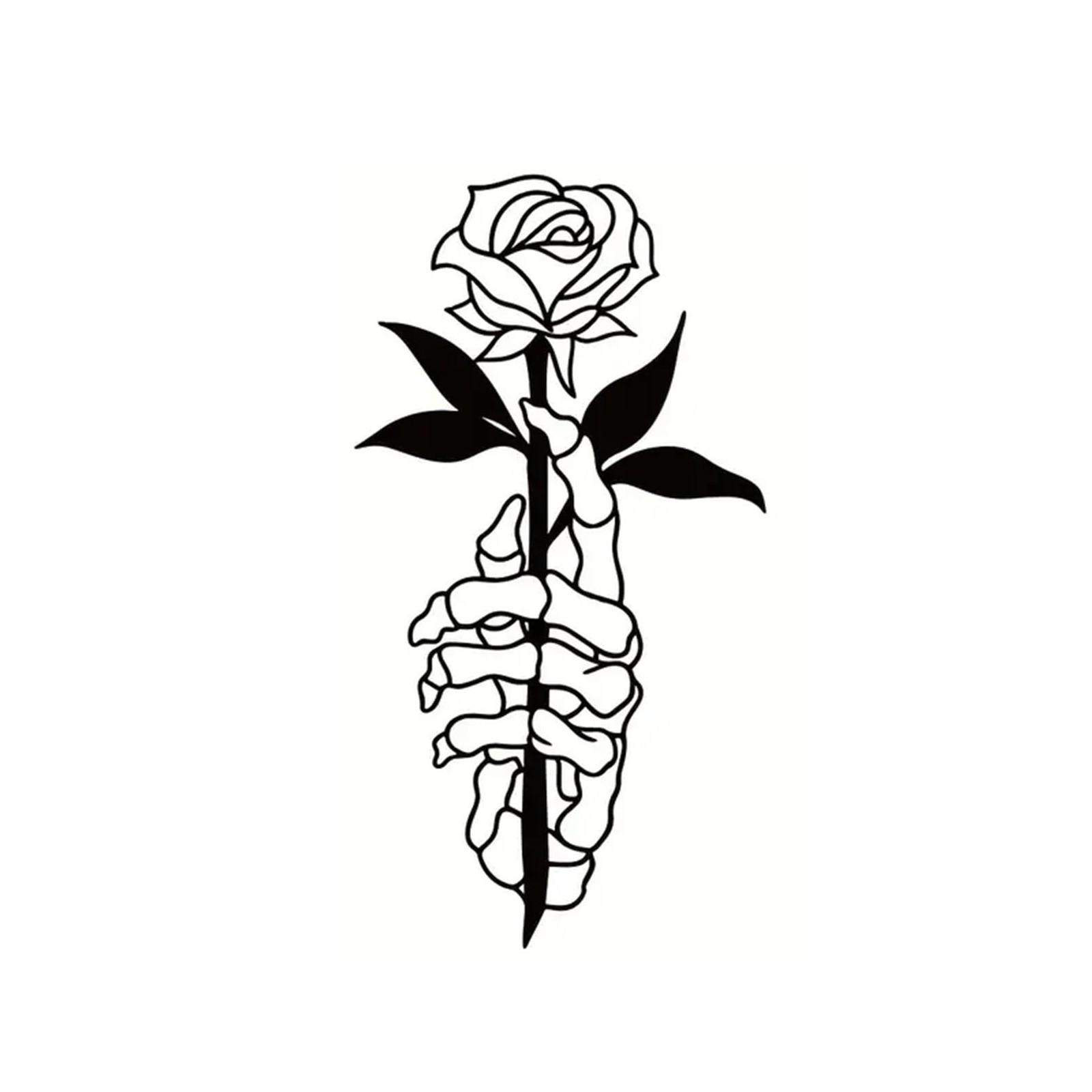 

Металлический скелет, рука, держащая цветок, художественное украшение на стену, металлический настенный декор для спальни, гостиной, ванной комнаты, бара, декор One Size