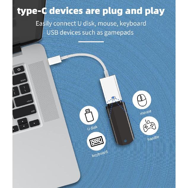 USB-C to USB A Adapter 3.0 OTG Cable Accessories Type Thunderbolt Port Mouse Hub for Galaxy S23 Ultra Note10 Plus S10 LG Pixel MacBook Apple IPhone15