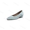 Fashion 2025 Summer New Style Women's French Style Elegant Casual Single Shoe Hollow Breathable Coarse Heeled Comfortable Pointed Pumps