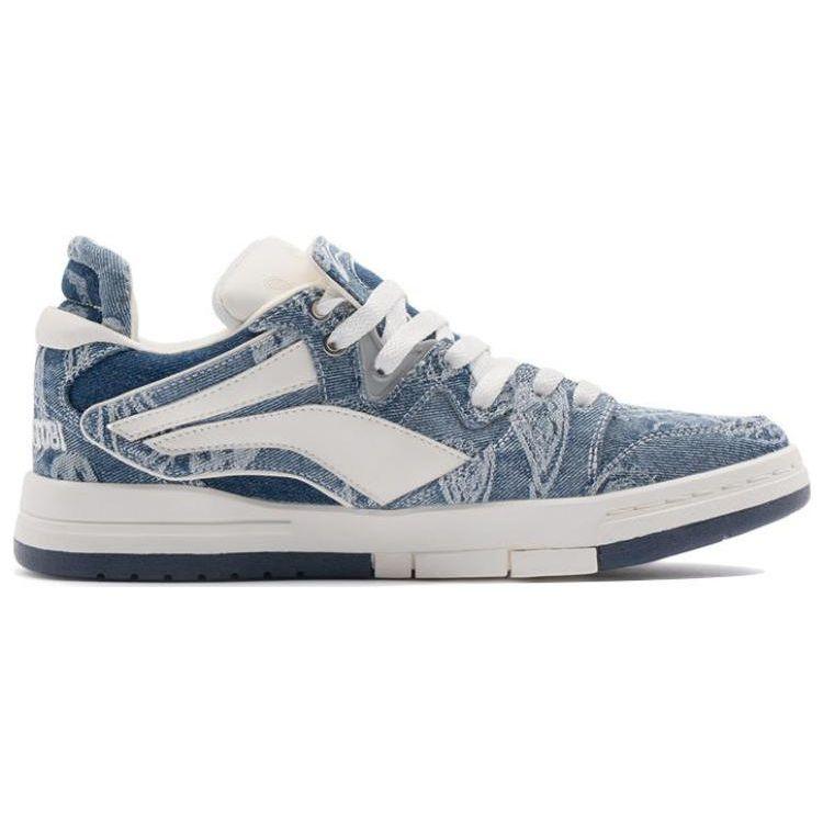 Li Ning We Wo Pro 1807 Special Edition Non-Slip Shock Absorbing Wear-Resistant Low-Top Sneakers Women Sneakers Blue AECR066-2
