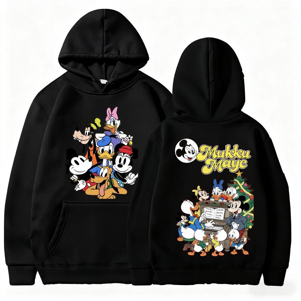 Disney Mickey Christmas Parent-child Set Children's Adult Hoodie Available In Multiple Colors for Autumn and Winter Hoodies