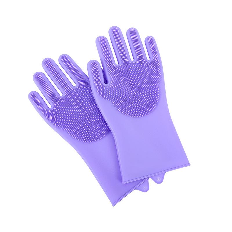 

Супермягкие и многофункциональные чистящие перчатки для питомцев, силиконовые массажные и банные перчатки, перчатки для мытья собак и кошек, имитация защиты от царапин и укусов 31X14.5CM фиолетовый