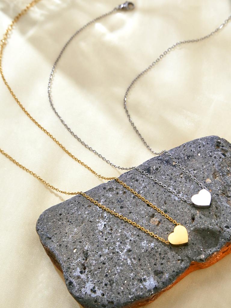 Elegant Charm Personality Simple Versatile Stainless Steel 18K Gold-Plated Valentine'S Day Gift Love Pendant Necklace For Women