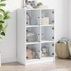 VidaXL High Buffet with Doors White 68x37x109 Cm Engineered Wood, Sideboard, High Storage Cabinet, Display Cabinet 3295850