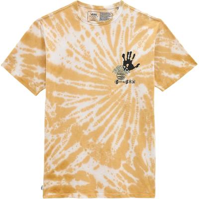 Vans X Zion Wright Off The Wall Letter Pattern Tie-Dye Print Crew Neck T-Shirt Unisex Tops Orange VN0008CGG4O