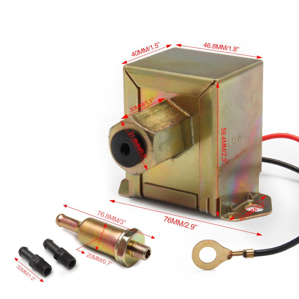 Universal 12V Oil Fuel Pump and Inne Fuel Filter for Petrol & Diesel Engines