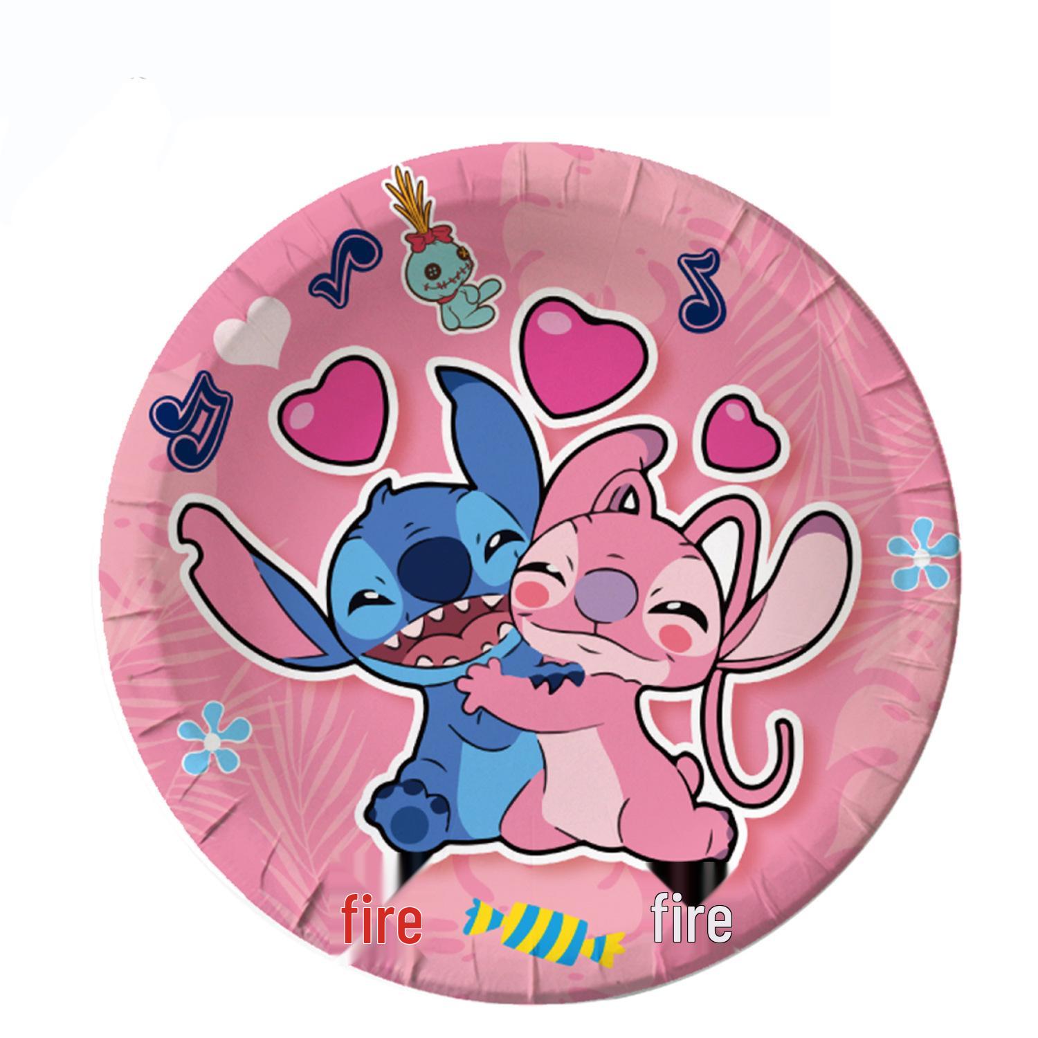 

Найбільш продаваний рожевий набір посуду для дня народження Стіч: Паперові тарілки, стакани та скатертина.