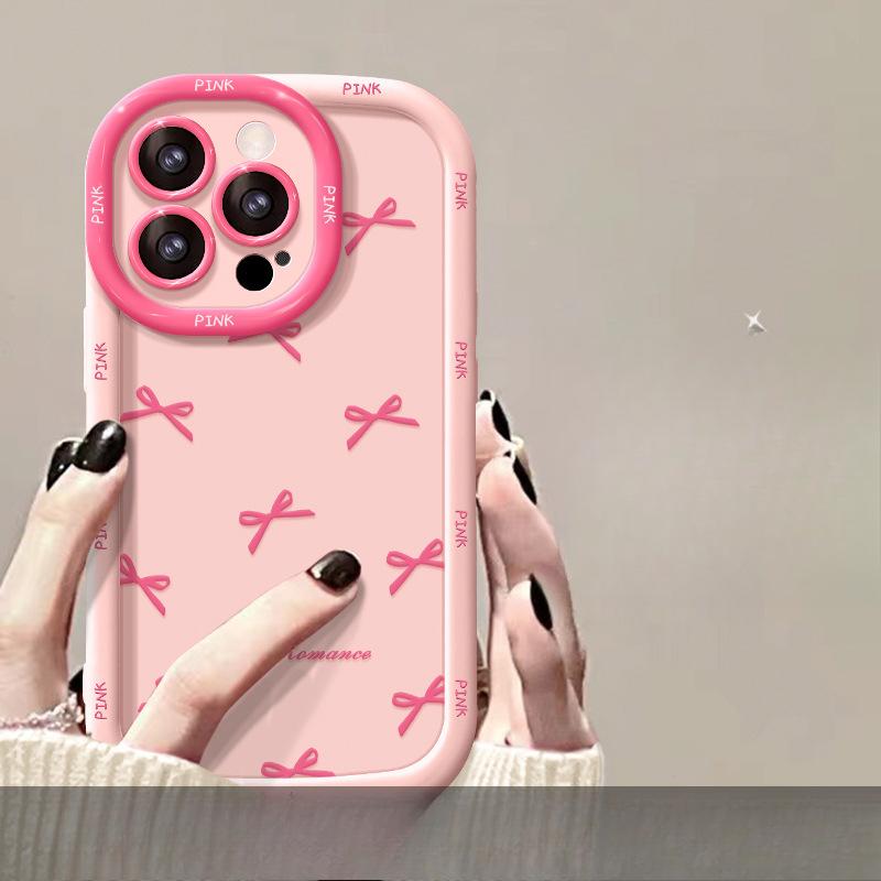 

Кукла с бантом Подходит для Apple 16pro Puff Чехол для мобильного телефона 15 Полное покрытие Противоударный 14 Мягкий силикон 13 Милый 7/8 iPhone 16