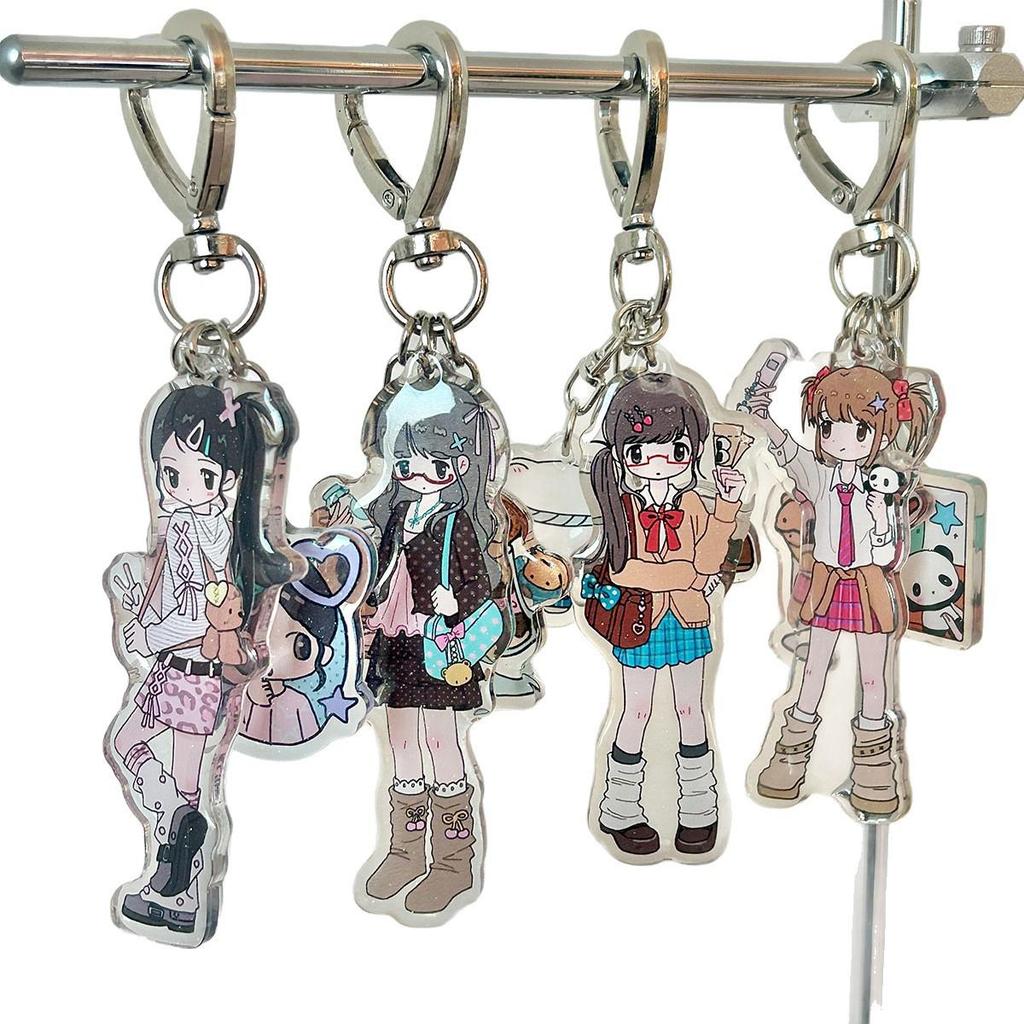 Acrylic Resin Phone Lanyard Chain: Decorative Pendant Keychain for Girls