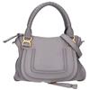 CHLOE Marcy Medium Grained Leather 2-Way Shoulder Bag Handbag grayUsed