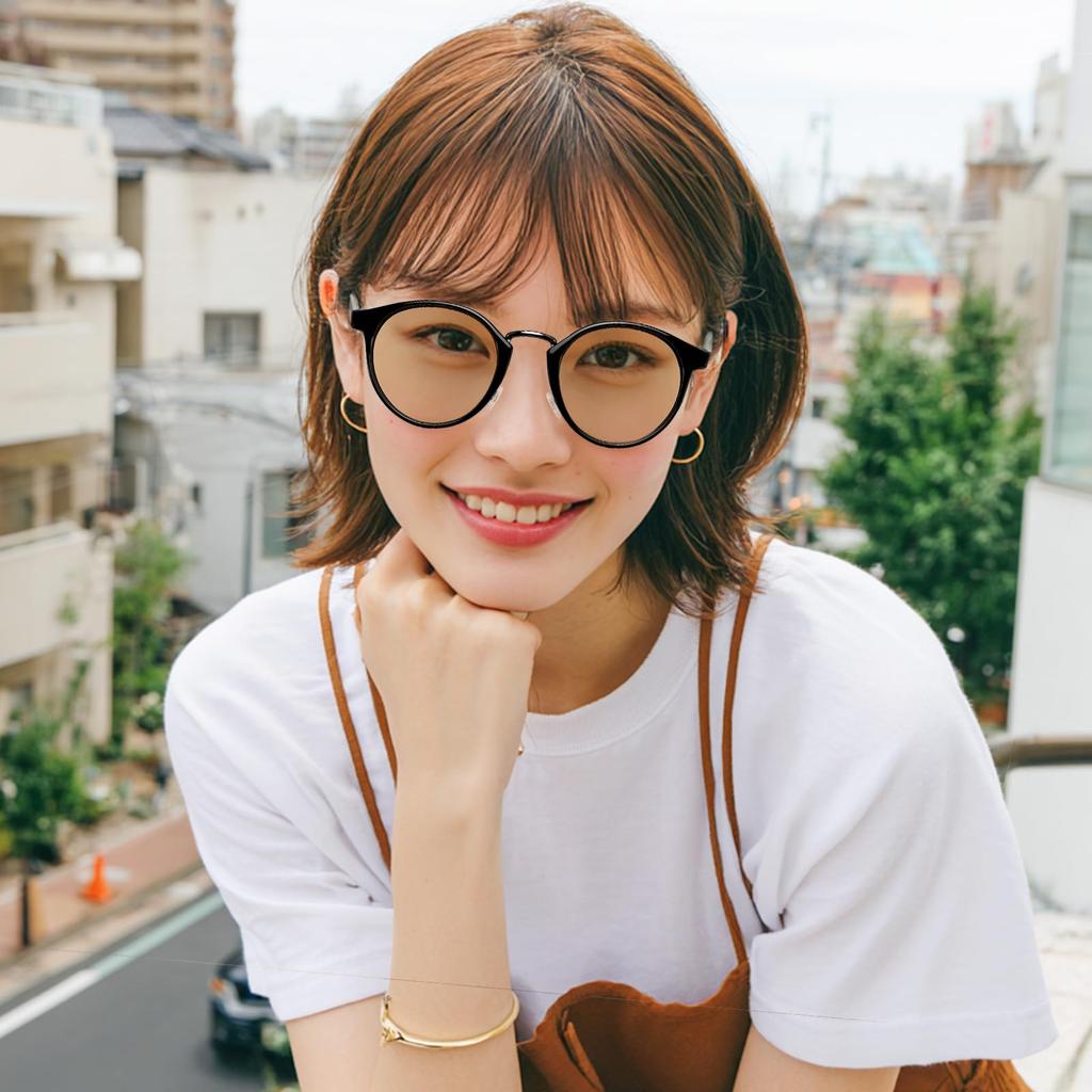 FEISEDY Sunglasses for Men and UV400 Round Colored Perfect for and Stylish Boston B1172 Women, Protection, Shape, Stylish, Lightweight, Lenses,