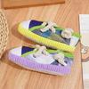 Squeaky Dog Chew Toys for Aggressive Chewers Bite Resistant Canvas Shoes Knot Puppy Chewing Toy Teeth Cleaning Training