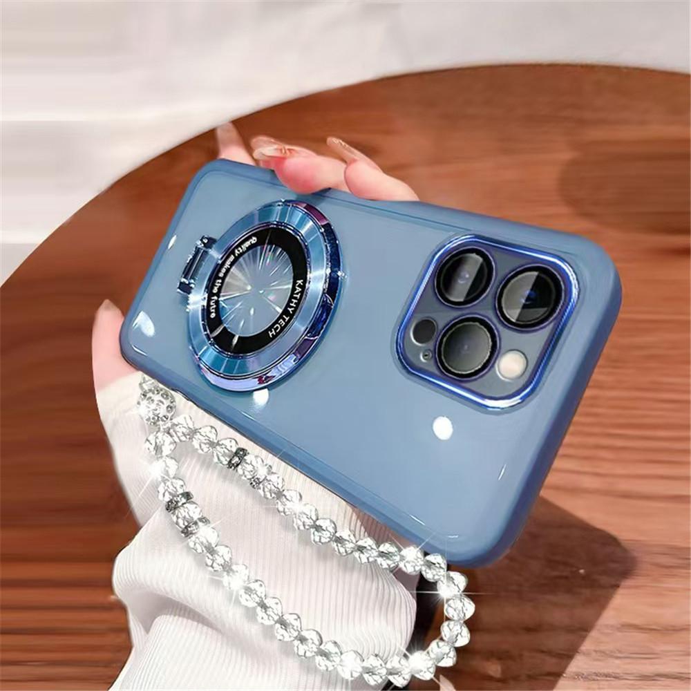 

Crystal Bracelet For Magsafe Phone Holder Case For Honor 200 Pro X6B X8B X6S X6A X7A X8A X9A Magic 5 6 Lite Clear Silicone Cover For Honor 200