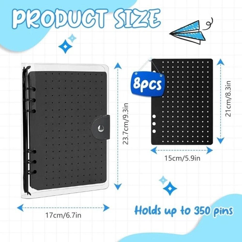 Multifunctional Felt Enamel Pin Display Book Display Rack Earring Storage Holder Album Pin Storage Case 8 Pages