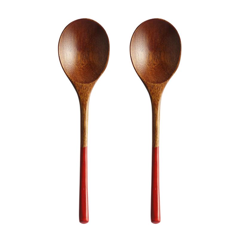 2 Buc Spatule de Lemn Lemn Natural Linguriță Lingură de Cafea Lingură Mică de Lemn pentru Orez Supă Desert pentru Copii Linguri pentru Cuplu Cadou Veselă