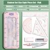8pcs Drawing Set Compass Ruler Protract Learning Tools Mathematical Stationery Math Drawing Set For Students Drawing Accessories