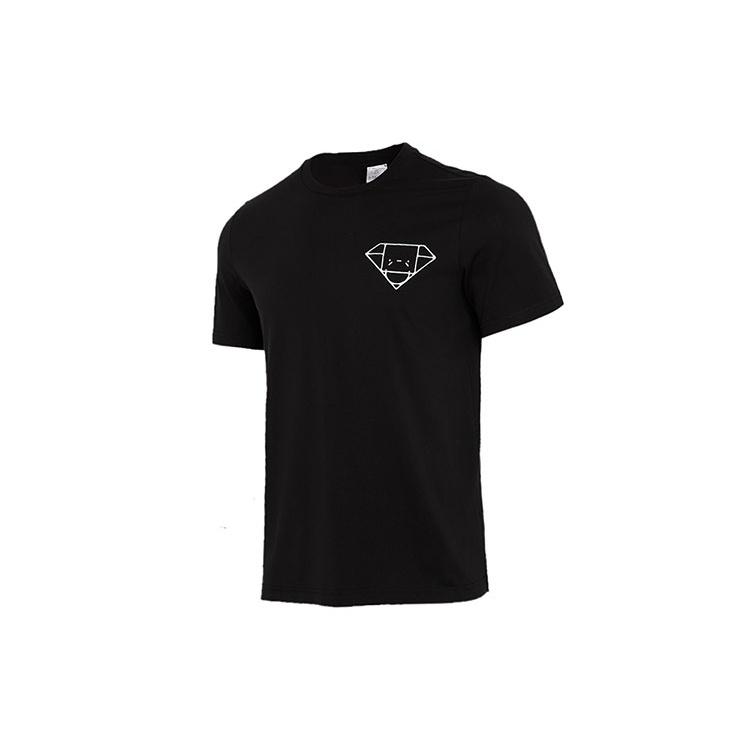 adidas Diamond Tee Short-sleeved Breathable Running Men s Black GN5114 L