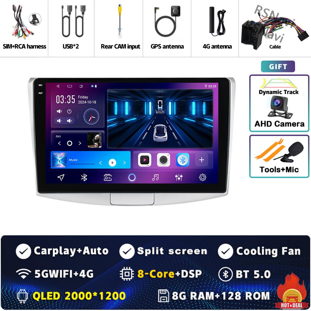 Android 14 Carplay Car Radio For Volkswagen VW Passat B6 B7 B8 CC 2007 - 2021 Multimedia Video Player Navigation GPS Stereo 2Din