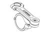 TANAX Motorcycle Smart Ride Monitor AIO-5 Lite and AIO-5 Play Optional Parts Handlebar Clamp Mount SRS-P9