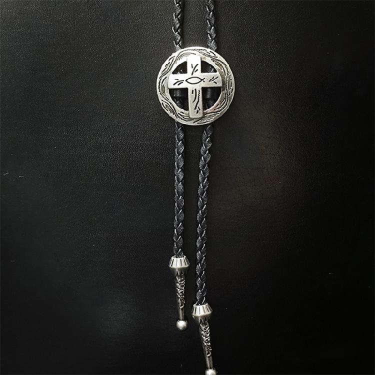 Retro Five Pointed Star Bolo Tie for Men Western Styles Necktie Collar Pendant Rodeos Rope Tie Necklace for Formal Event