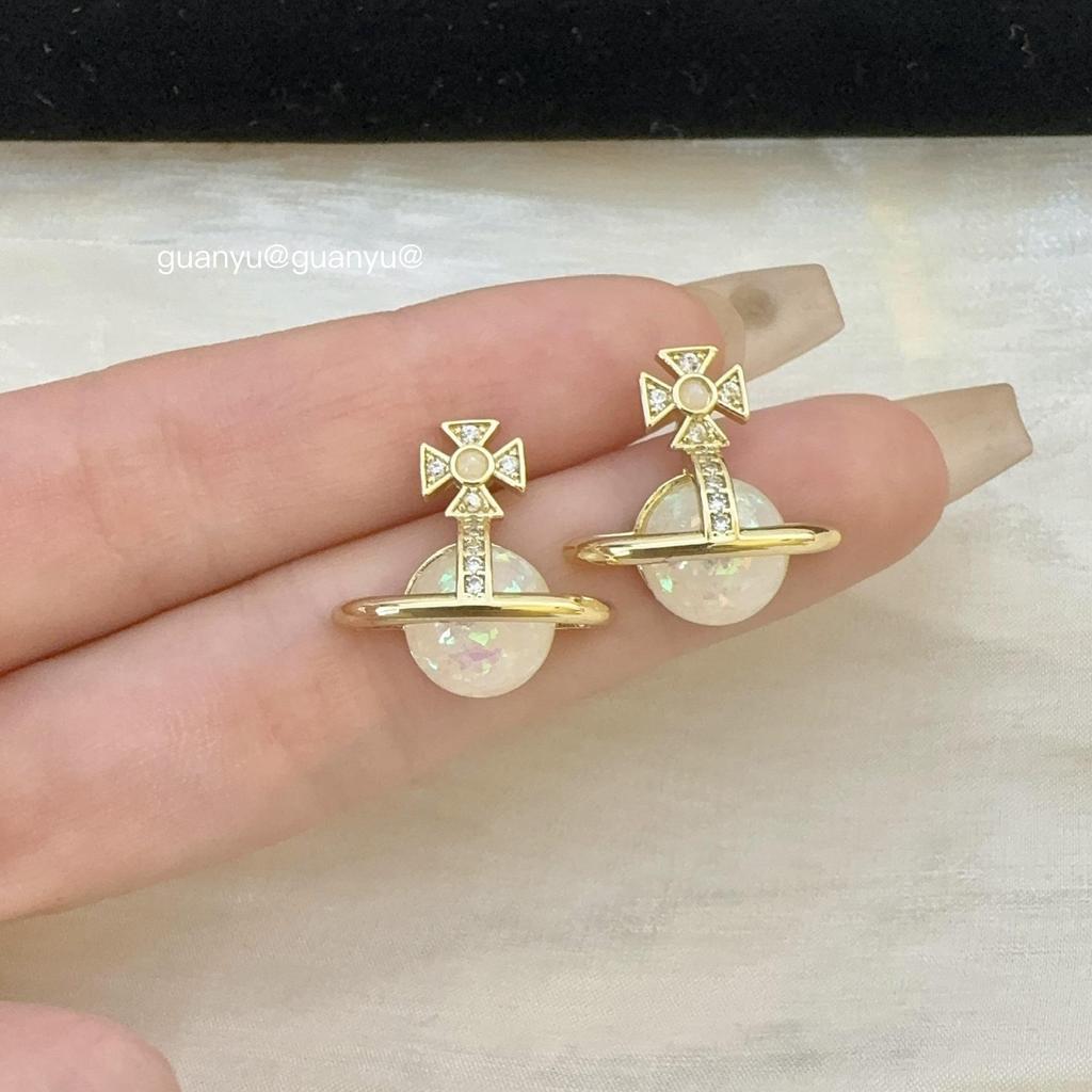 Elegant Saturn Zircon Earrings: Stylish, Luxury Design, Versatile & Cute