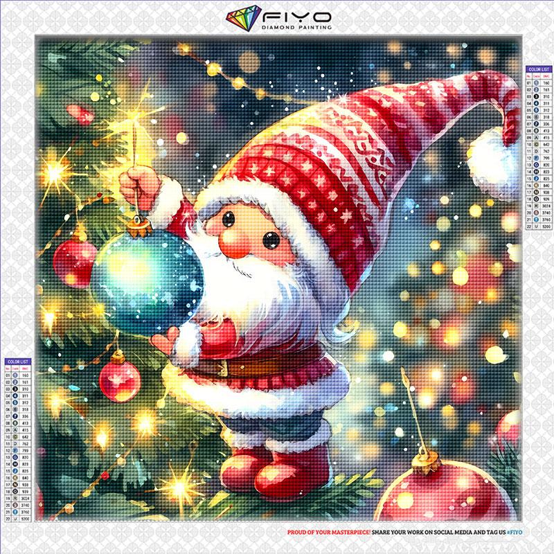 Diamantové malování Nové 2024 Vánoce Santa Claus 5D DIY Plná diamantová mozaiková umělecká kreslená trpasličí výšivka Domácí dekorace quadro