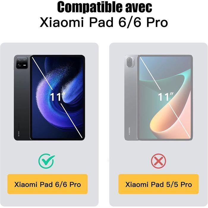 Coque pour Xiaomi Pad 6 / 6 Pro, Protection Etui Rotatif Multi-Angle Cuir Synthétique Noir