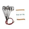 Model H0 Gauge Light Park Lanterns Set & Resistors 10* 1:87