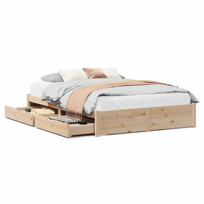 VidaXL Cadre de lit sans matelas 140x190 cm bois de pin massif 3301654