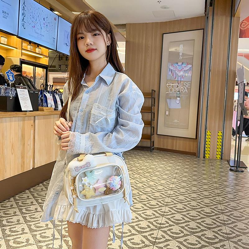 Japanese new small fresh two-dimensional casual cute college style doll pain bag multi-functional messenger bag