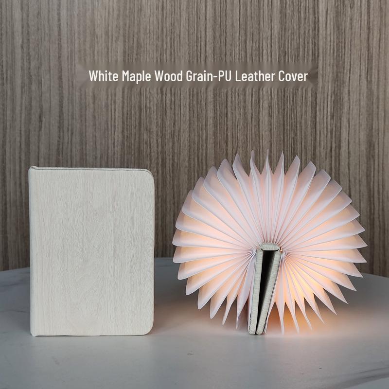 Creative USB Rechargeable Folding Book Night Light - Cultural Gift & Bedside Lamp