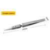 1/3PCS Ceramic Straight Tip Electronic Soldering Tweezers, Anti-Static Reverse Acid Resistant Precision Chuck Ceramic Tweezers