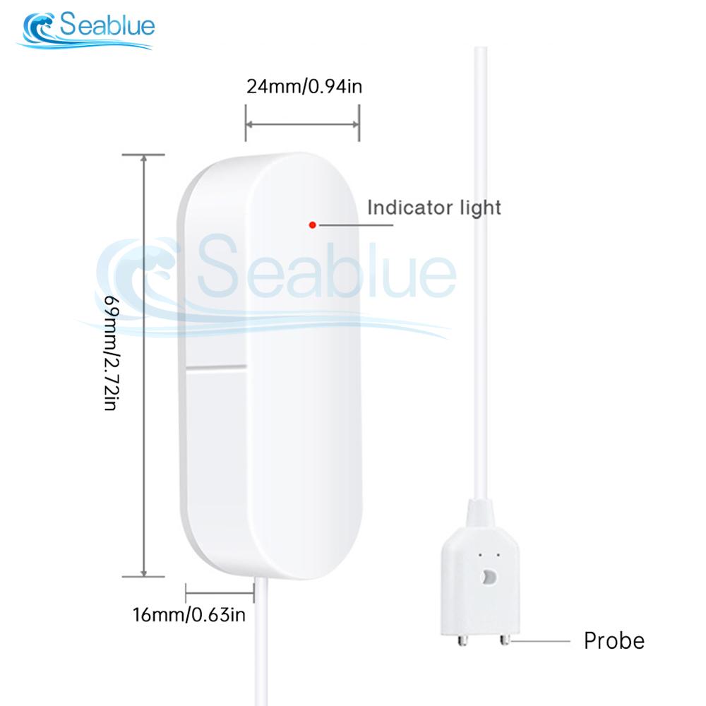 eWelink Zigbee Water Leakage Sensor Remote Monitor Flooding Sensor Tuya Waterproof Water Leak Detector Overflow Alert Smart Home