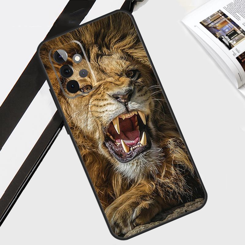 Funda León Rugiente Para Samsung Galaxy A56 A36 A26 A16 A06 A54 A34 A14 A12 A22 A32 A52 A13 A53 A15 A35 A55