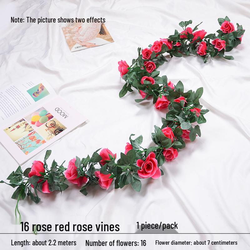 Artificial Rose Vine Floral Ceiling Decor