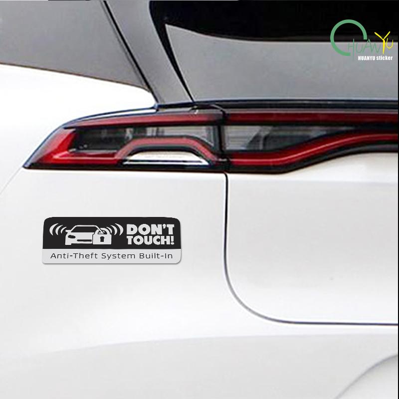 Anti-theft system reminder car sticker; kick plate open reflective sticker warning waterproof creative sticker