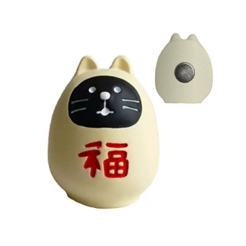 Japanese cat refrigerator sticker, grocery zakka cute bread coffee shop decoration gift miniature resin ornament