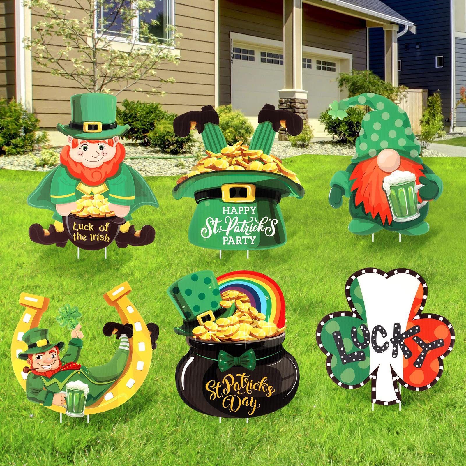 St. Patrick s Day Four-Leaf Clover Courtyard Garden Decoration Board SRZKB3249
