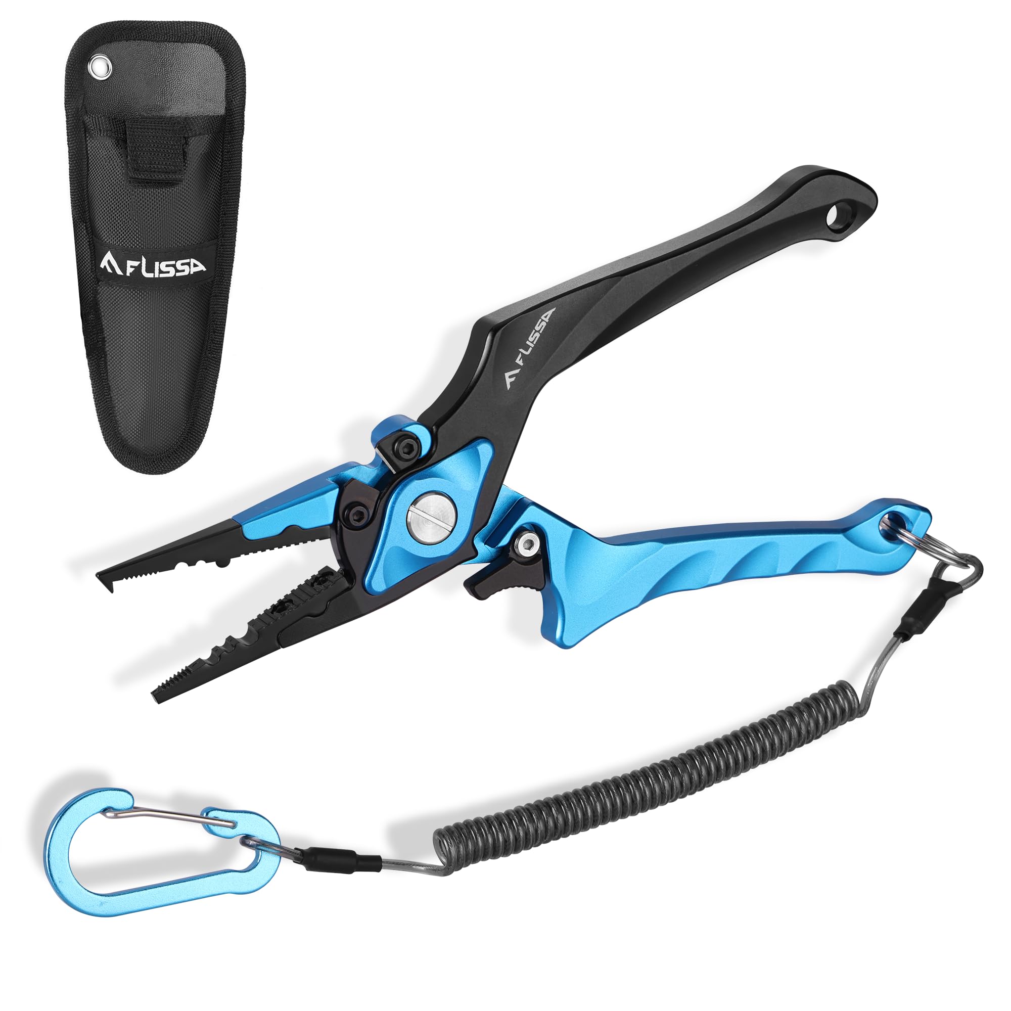 

FLISSA Fishing Split Ring Hook Needle Line Locking Cuts Spiral Storage Bag Loss Rust for Sea River and Ice Fishing Pliers, Pliers, Remover, Remover,