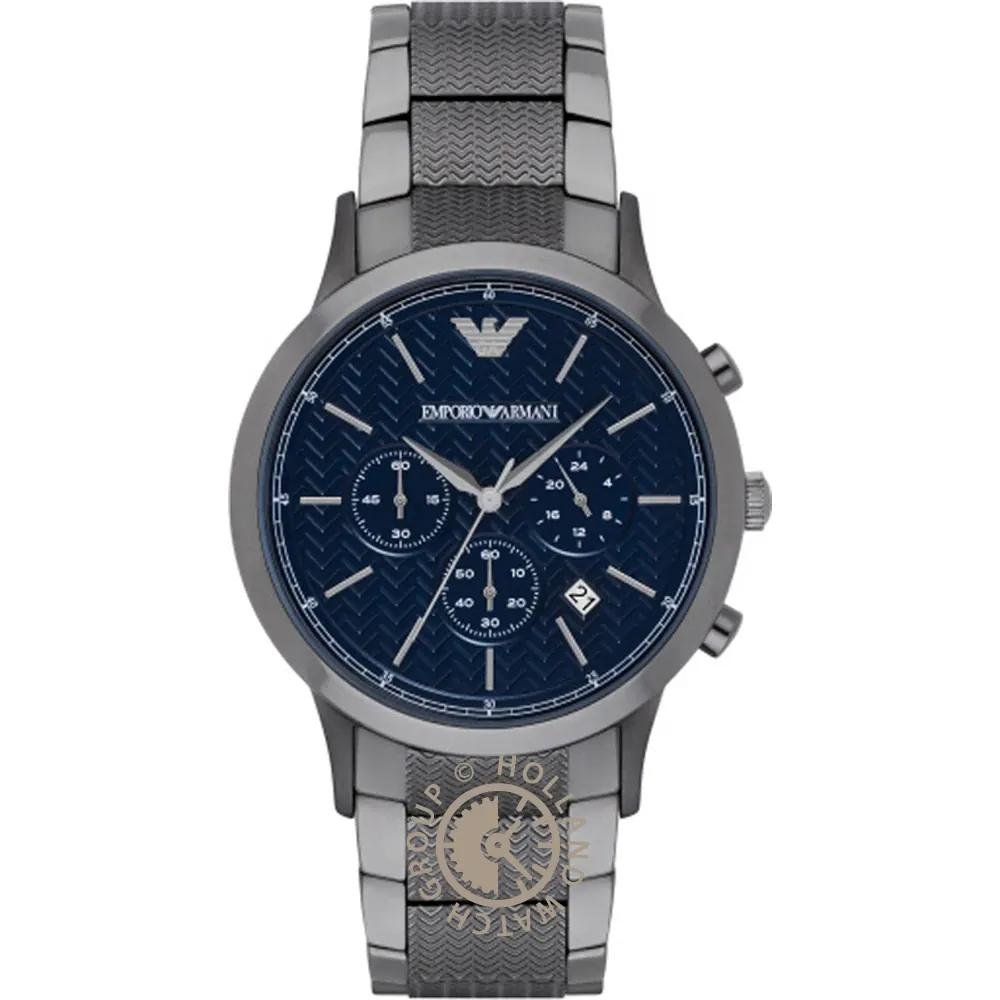 Emporio Armani Renato Blue Anthracite Metal Men s Quartz Chronograph Watch AR2505 синий