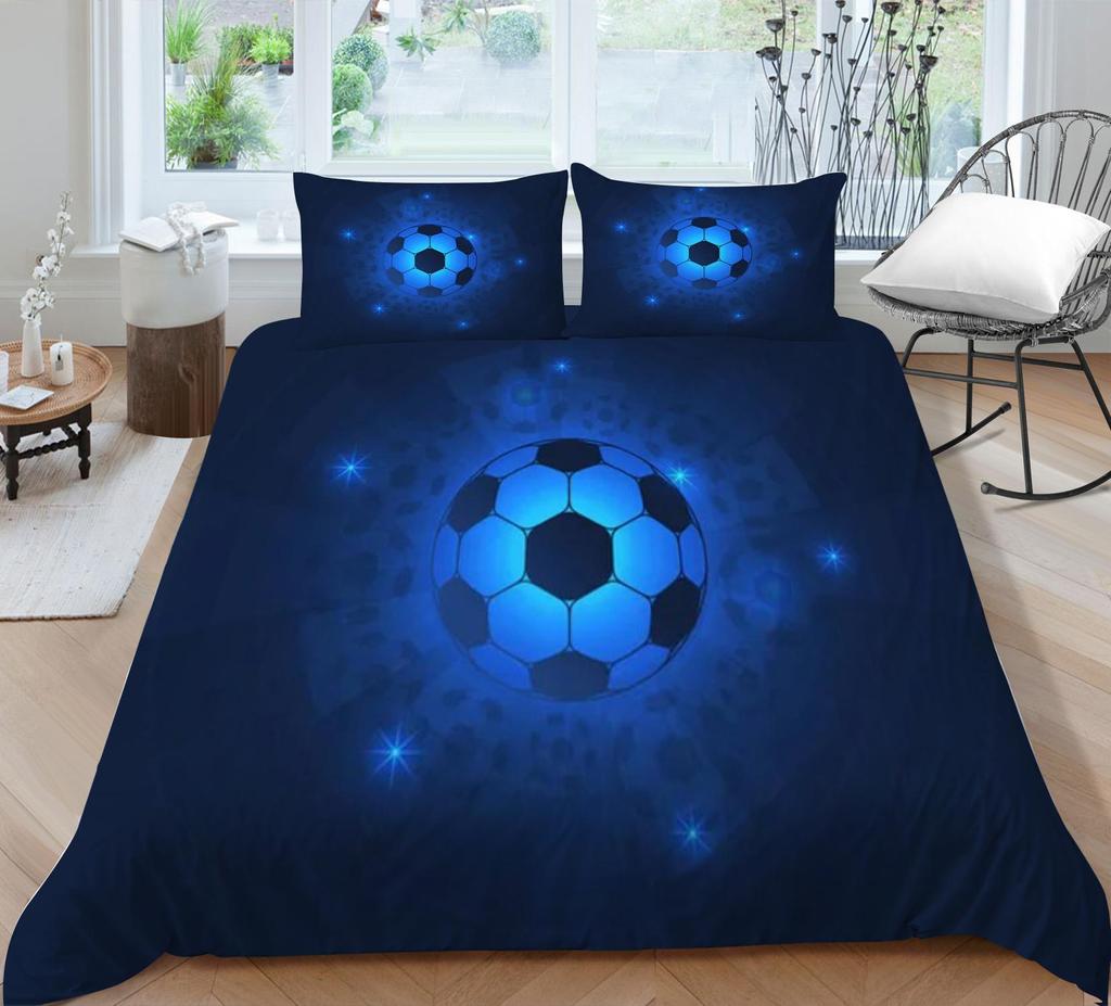 Duvet Cover Set Home Textiles Unique Design Bedding Suit Football Printed Vintage 2/3 Pcs Quilt Covers