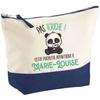 Makeup Bag - PLANETEE - Marie-Louise Don't Touch Panda - Large Size - Cotton - HD Printing, Made In France