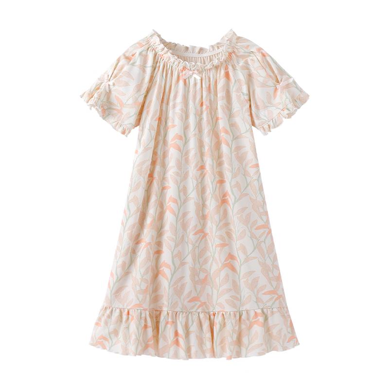 

YEEHOO Girls Avocado Skincare Antibacterial Cotton Sleep Dress 110