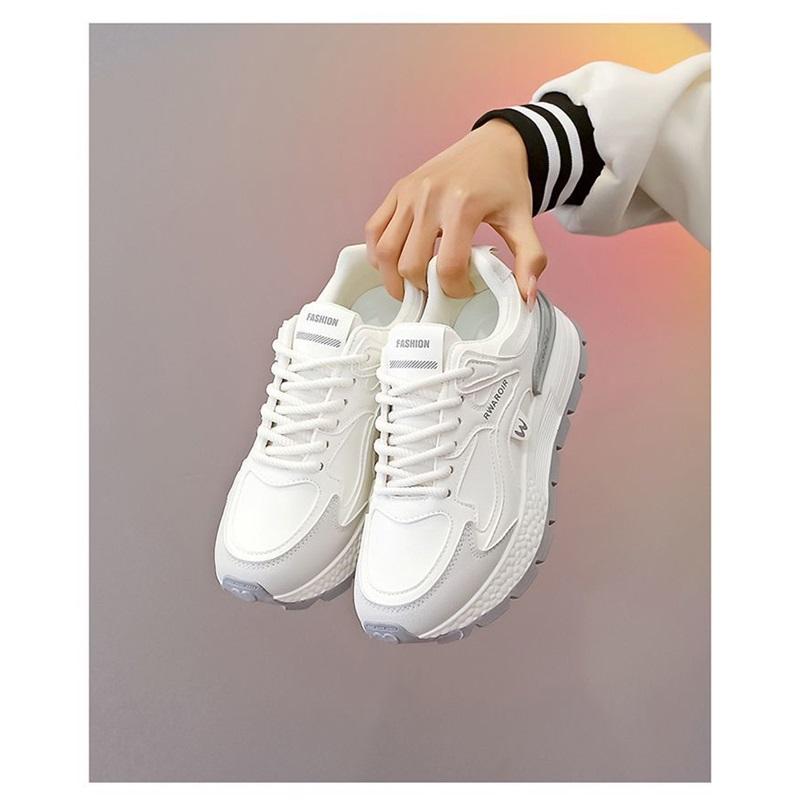  Women's Fashion Chunky Sneakers Casual Lace Up Platform Walking Shoes