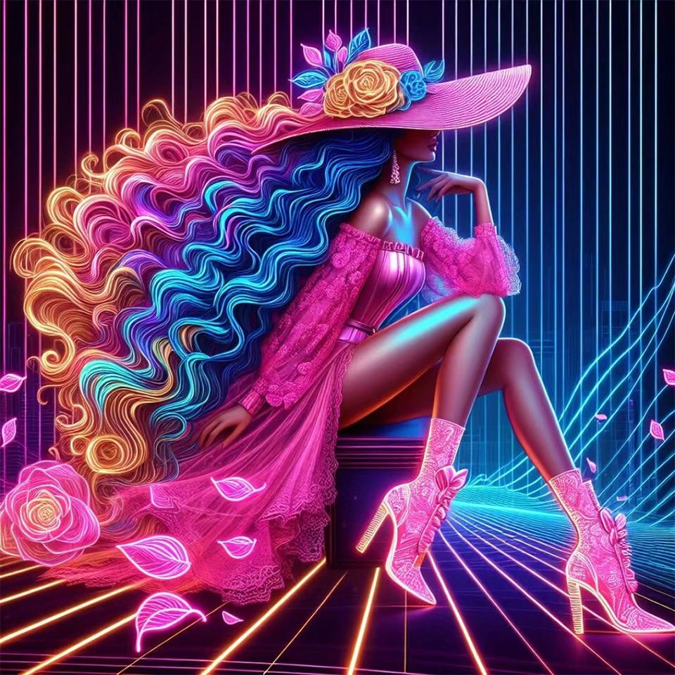 

5DDIY Алмазная вышивка, модная сексуальная женская картина, мозаика, ювелирные изделия, вышивка крестом, круглая шляпа, украшение для дома для девочек Full Round 20x20CM