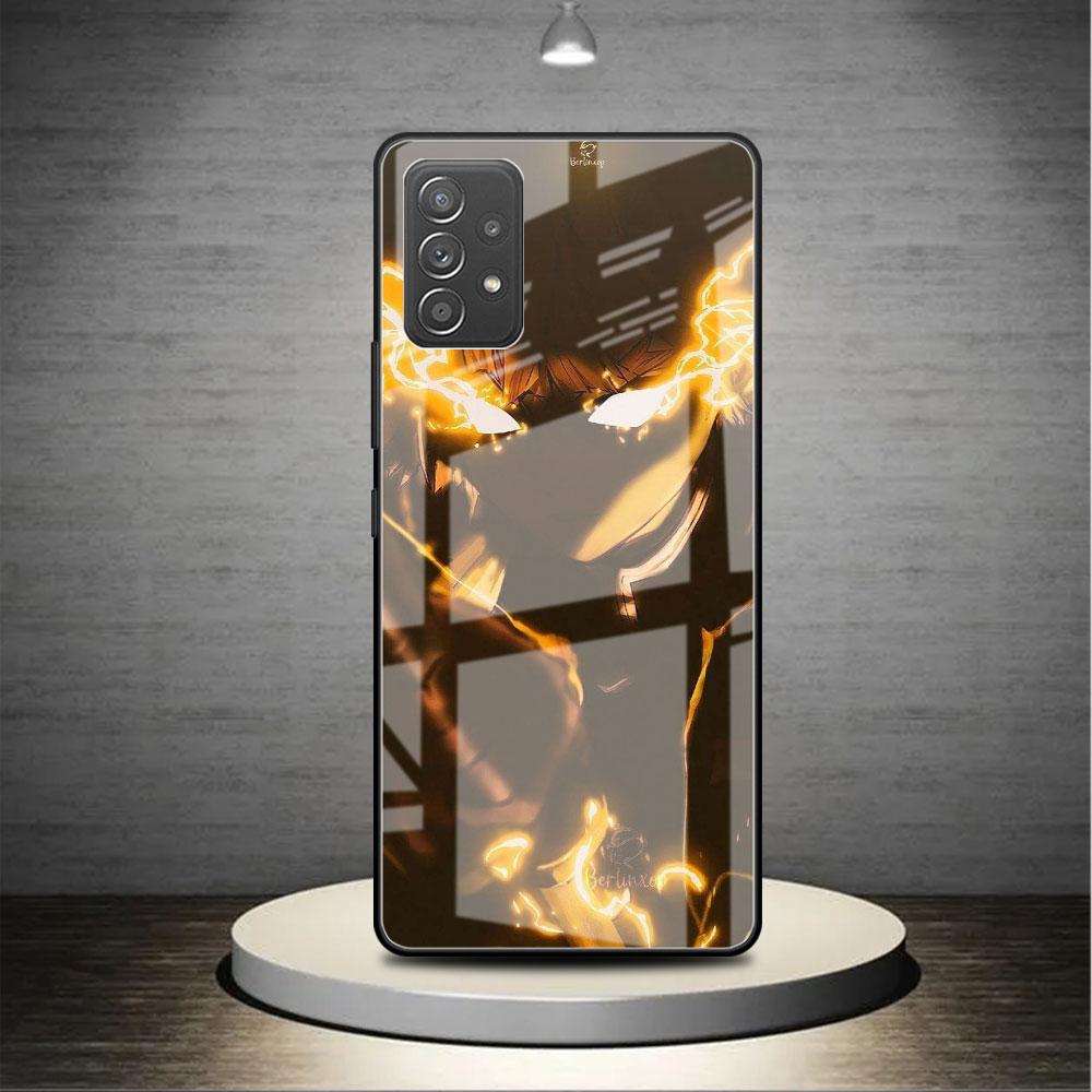 Demon Slayer Anime Cute Glass Case For Samsung Galaxy A52 A71 A50 A51 A70 A21s A31 A72 A10 A12 A30 A22 5G Phone Cover