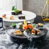 Japanische Kreative Trockeneisplatte Keramik Hotel Clubhaus Sashimi-Platte Künstlerische Konzeptplatte Meeresfrüchte Sushi High-End Eisplatten-Set
