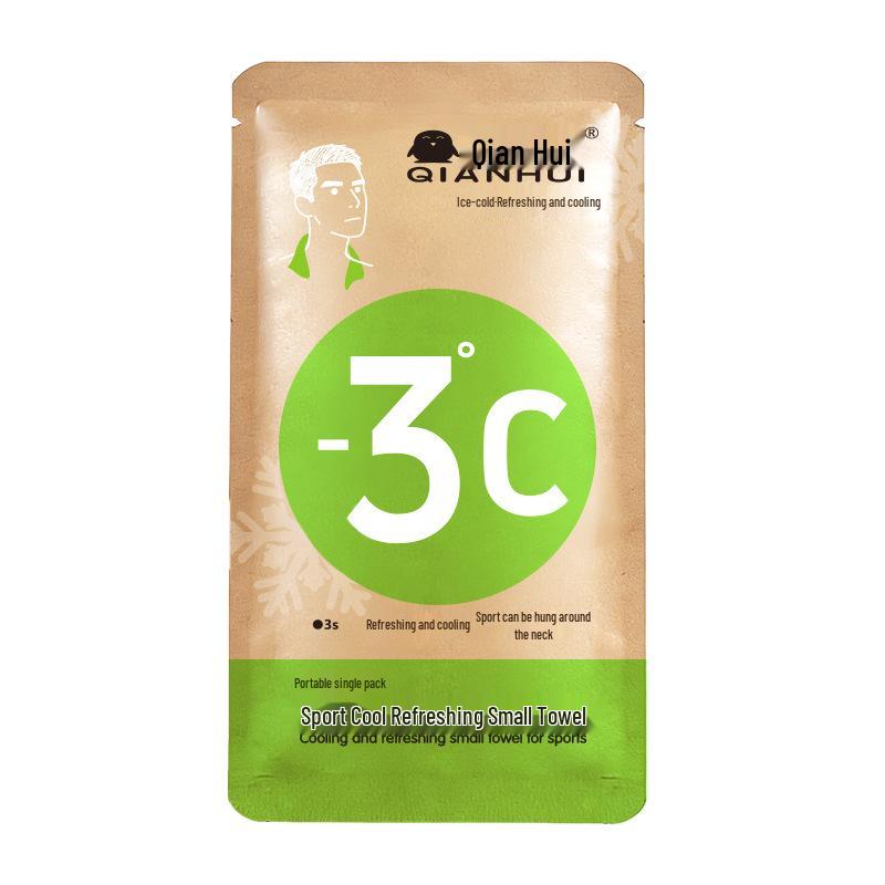 Refreshing Ice-Cold Cooling Wipes for Sweat & Oil Removal - Portable Pack of 10 Sheets, Perfect for Students & Military Training