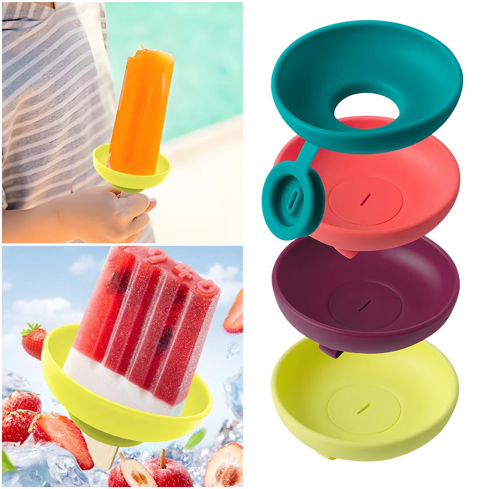 Spritzgeschützter Eis am Stiel Halter Messfreier Gefrorene Leckereien Halter Sommer Silikon Eis am Stiel Halter Anti-Tropf Eis Halter Eis Werkzeug
