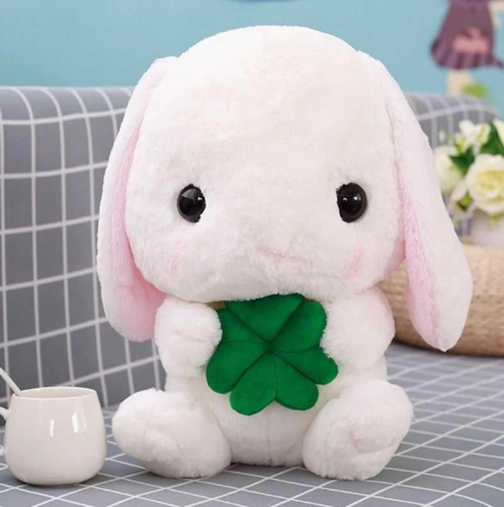 22CM Long Ear Rabbit Plush Toy Cute Radish Pillow Sitting Posture Bunny Doll Festive Gifts For Children Christmas Gift
